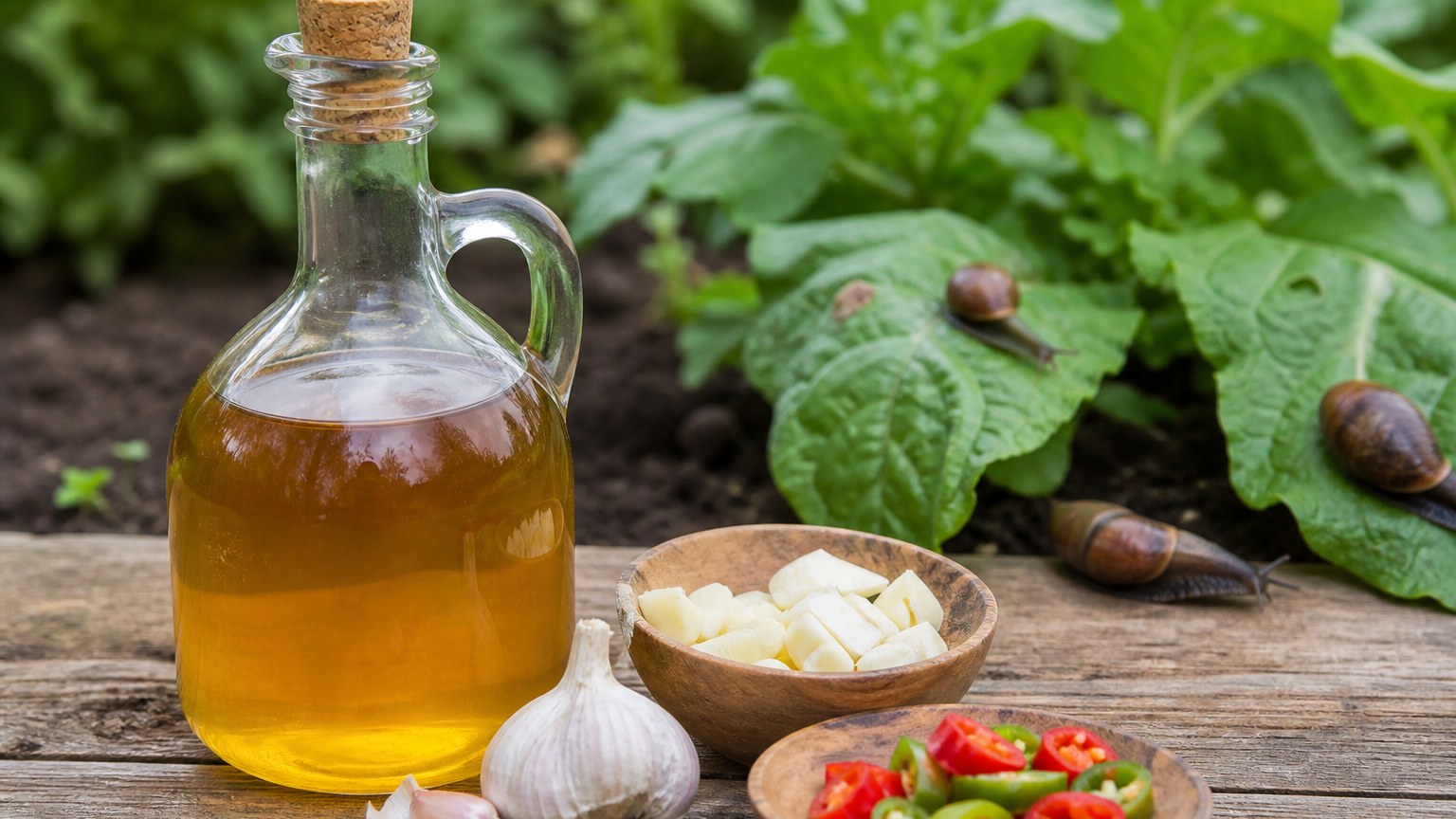 Účinný odvar pro šneky. Smíchejte pár ingrediencí a už je neuvidíte